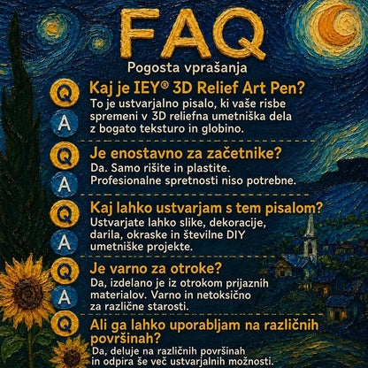 Topacme® 3D reliefno umetniško pisalo