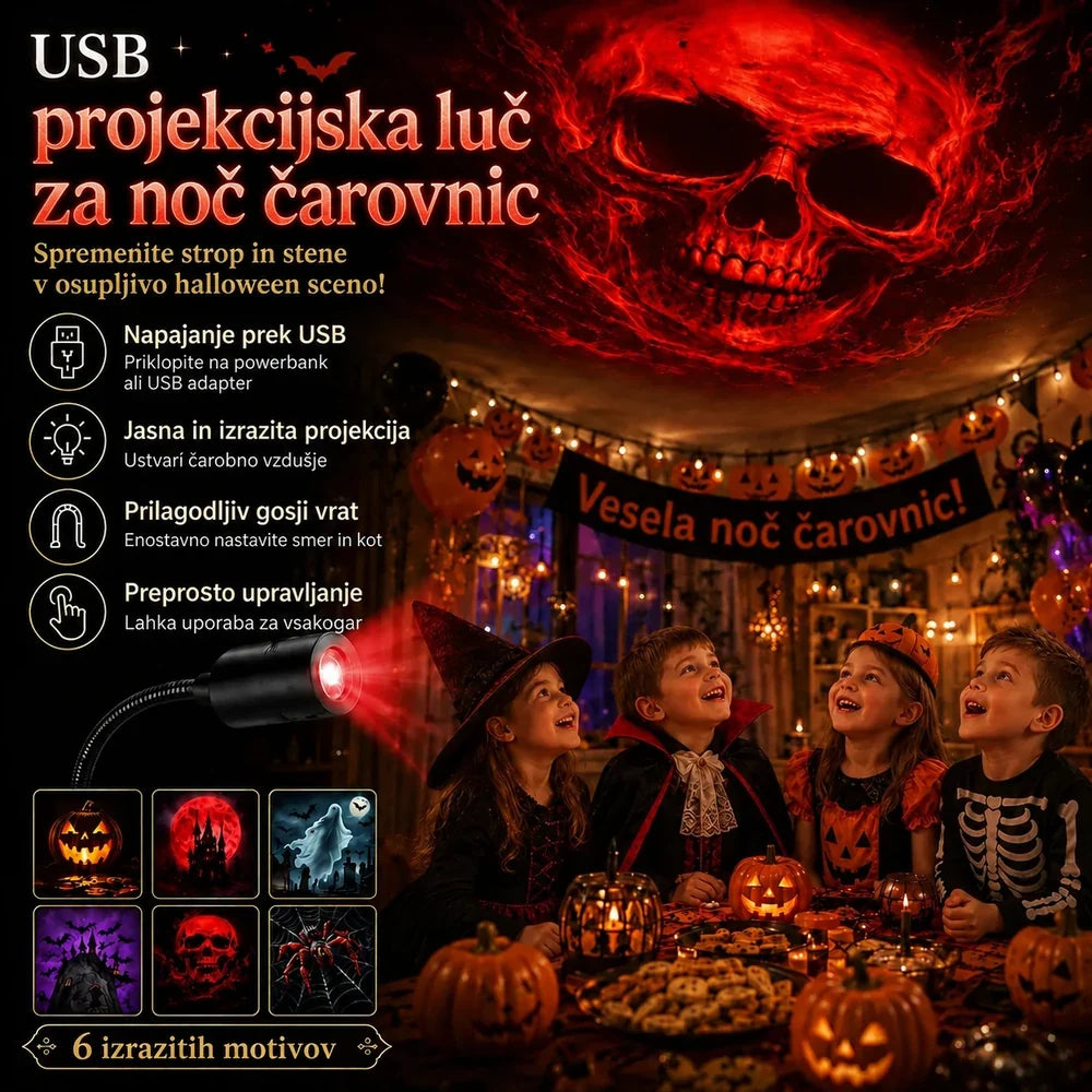 Topacme® HD pametni dinamični 5D holografski nočni projektor