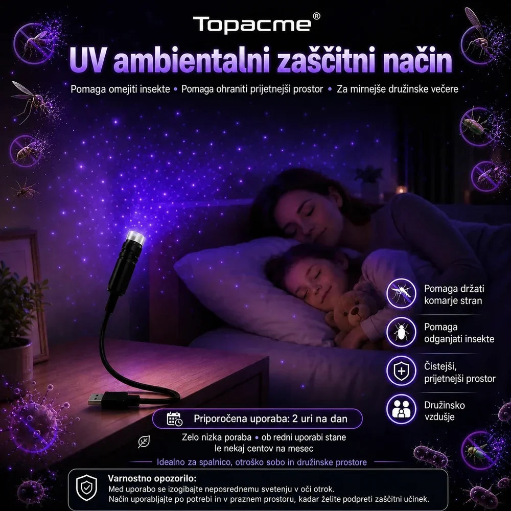 Topacme® HD pametni dinamični 5D holografski nočni projektor