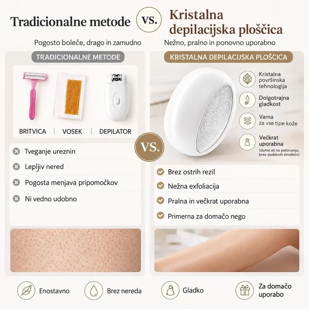 Neboleč kristalni odstranjevalec dlačic