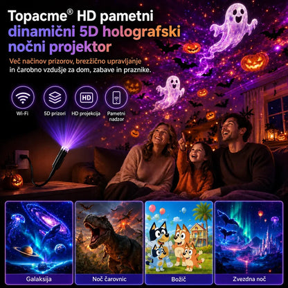 Topacme® HD pametni dinamični 5D holografski nočni projektor