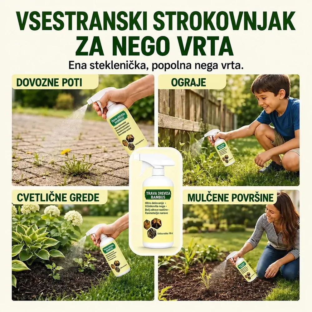 Hitro delujoče pršilo proti plevelu