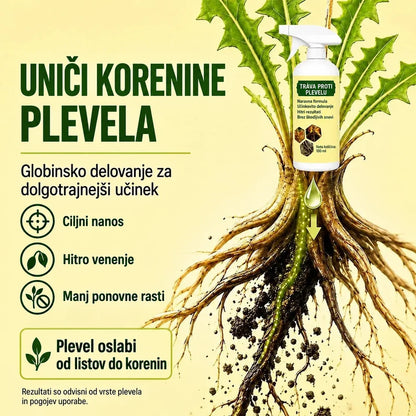 Hitro delujoče pršilo proti plevelu