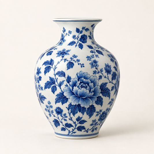 Dovqera Blue Porcelain Vase