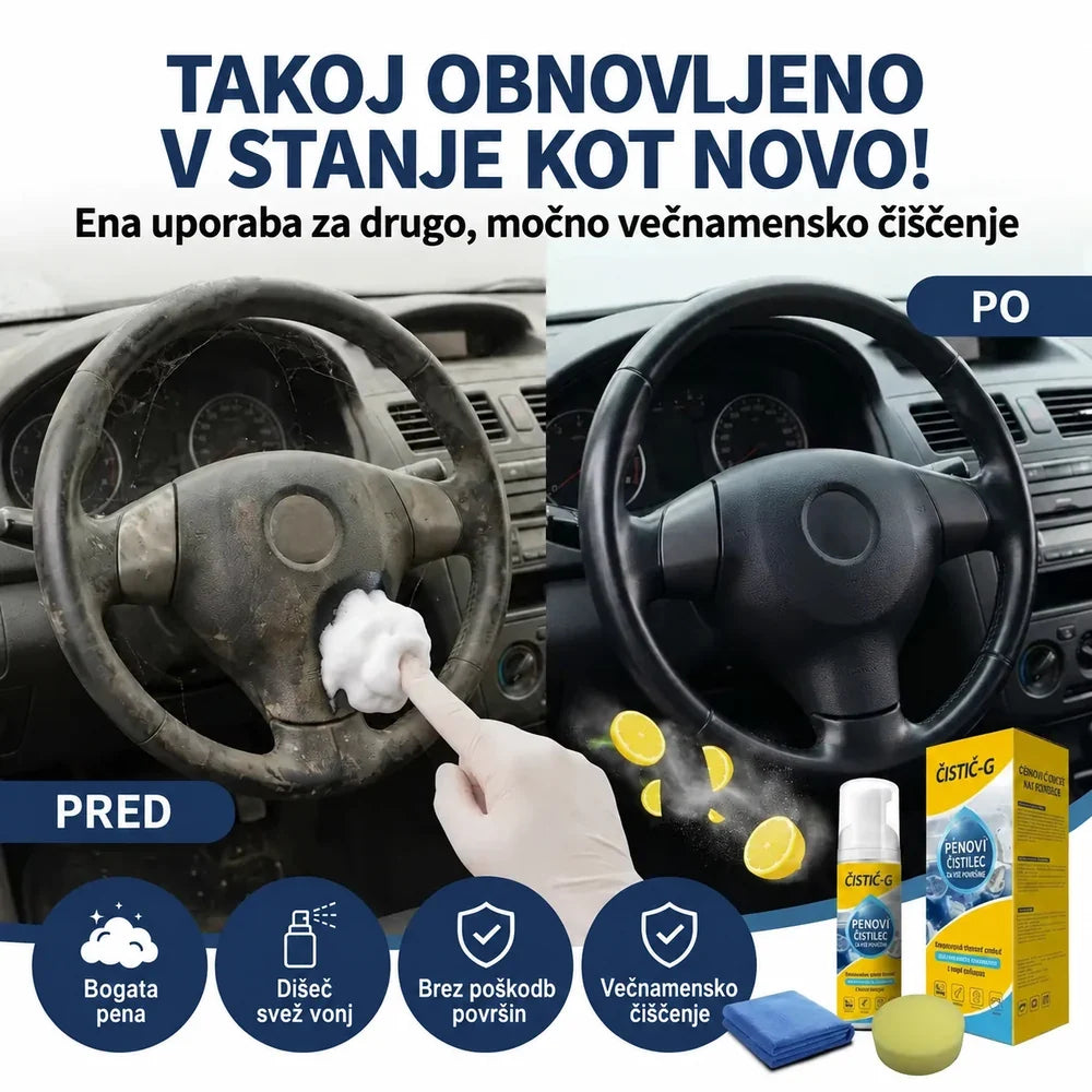 Večnamenski encimski penasti čistilec 4 v 1